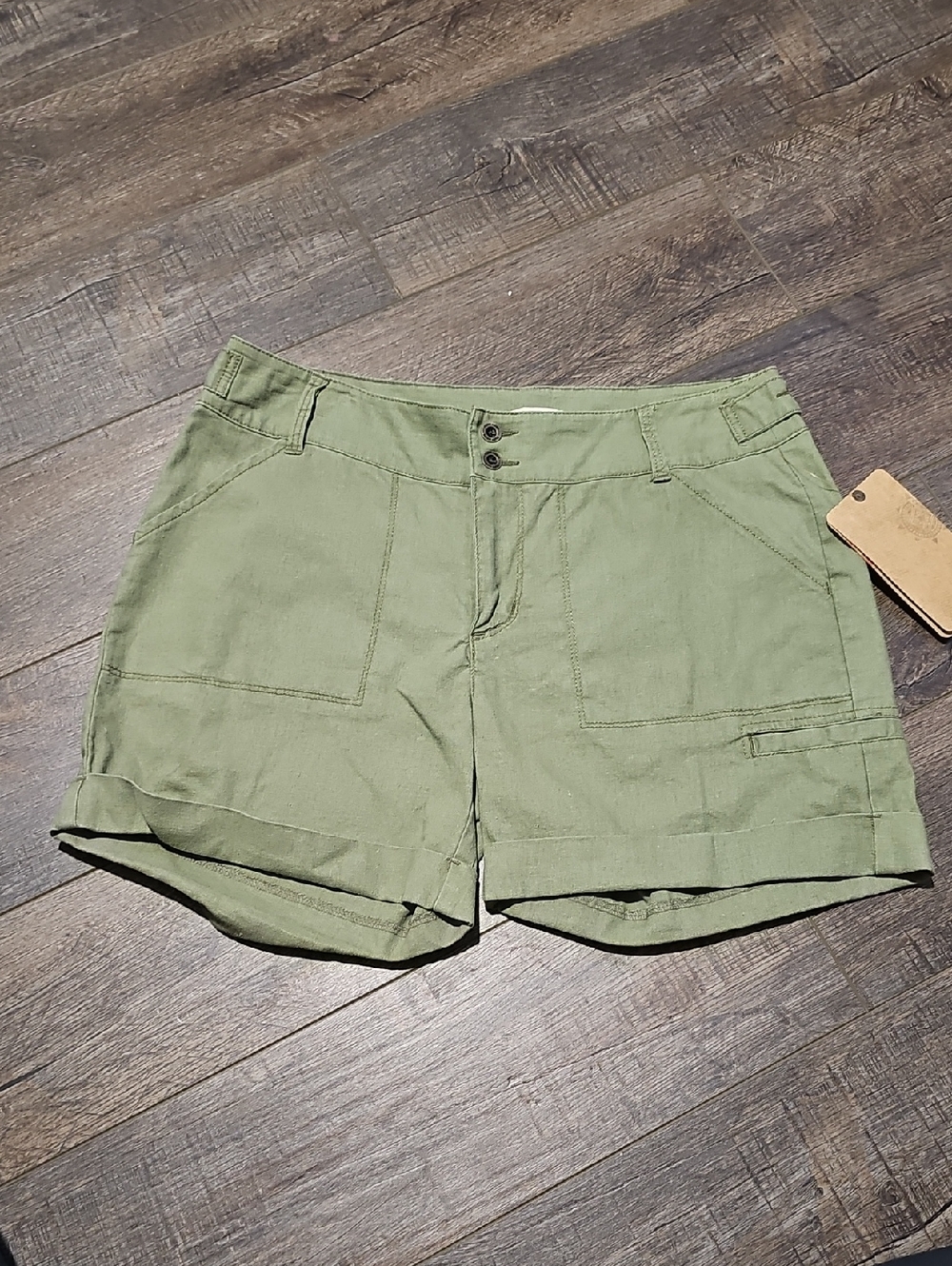 Ruff Hewn Women's Size 6 Olive Utility Cargo Shorts New With Tags